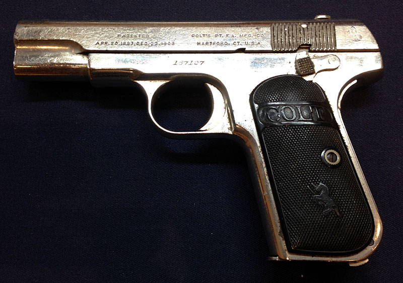 Colt Model 1903 .32 ACP caliber serial no 167127 P.D.N.B. No. 29